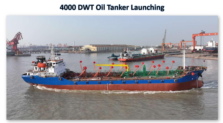 4000 DWT Oil Tanker Launching