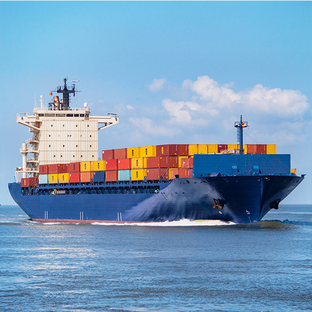 Small Container Vessel Navigating Regional Port